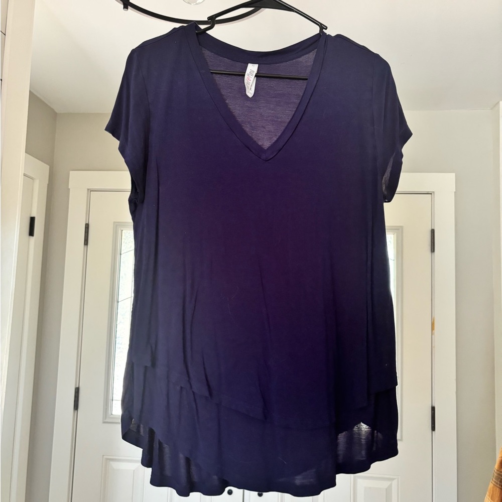 Latched Mama Navy V-Neck Nursing Top